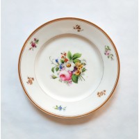 Porcelanowe talerze z  motywem kwiatowym. Sygn. Bing & Grondahl